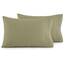 Elegant Comfort Luxuriöses, ultraweiches 2-teiliges Kissenbezug-Set, 1500 Premium-Mikrofaser in Hotelqualität, doppelt gebürstet, knitterfrei, Standard/Queen, Salbei/Grün