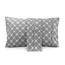 Elegant Comfort Luxuriöses, ultraweiches 2-teiliges Kissenbezug-Set, 1500 Premium-Mikrofaser in Hotelqualität, doppelt gebürstet, knitterfrei, Standard/Queen, Bloomingdale-Muster, Grau