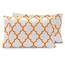 Elegant Comfort Luxuriöses, ultraweiches 2-teiliges Kissenbezug-Set, 1500 hochwertige Hotelqualität, Mikrofaser, doppelt gebürstet, knitterfrei, Standard/Queen, Vierpass-Muster, Orange