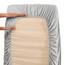 Nestl Bedding Damast Dobby Stripe 5-teiliges Set – 2 Spannbettlaken mit 35,6 cm - 40,6 tiefen Taschen Ultra weiche doppelt gebürstete Mikrofaser faltenfreie Kissenbezüge Split-King-Size-Bett Silber