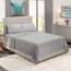 Nestl Bedding Damast Dobby Stripe 5-teiliges Set – 2 Spannbettlaken mit 35,6 cm - 40,6 tiefen Taschen Ultra weiche doppelt gebürstete Mikrofaser faltenfreie Kissenbezüge Split-King-Size-Bett Silber