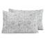 Elegant Comfort Luxuriöses, ultraweiches 2-teiliges Kissenbezug-Set, 1500 Premium-Mikrofaser in Hotelqualität, doppelt gebürstet, knitterfrei, Standard/Queen, Paisleymuster, Grau