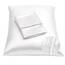 Shop Bedding Luxus Satin Kissenbezug für Haar-Satin Euro Kopfkissenbezug mit Reißverschluss, Blissford KÖNIG (2-Pack) Weiß