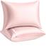 Shop Bedding Luxus Satin Kissenbezug für Haare, Satin-Kissenbezug mit Reißverschluss, Blissford Standard (2-Pack) Rose