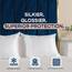 Shop Bedding Luxus Satin Kissenbezug für Haar-Satin Euro Kopfkissenbezug mit Reißverschluss, Blissford KÖNIG (2-Pack) Weiß