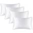 BEDELITE Satin-Seiden-Kissenbezüge für Haar und Haut, weiße Kissenbezüge, Standard, 4er-Pack, superweicher Kissenbezug mit Hotelverschluss (50,8 x 66 cm)
