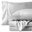 Bare Home Bettwäsche-Set für Doppelbett, hydrogebürstete 1800 Mikrofaser, Doppelbettgröße, tiefe Tasche, 4-teilig, flach, 2 Kissenbezüge, Wolkengrau