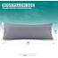 Utopia Bedding Wasserdichter Kissenschutz mit Reißverschluss (grau), Körpergröße, Kissenbezüge mit Reißverschluss, Bettwanzensicher, 50,8 x 137,2 cm, 2 Stück