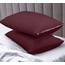 Utopia Bedding Premium 100% wasserdichter Kissenschutz mit Reißverschluss, Queen-Size-Größe (2er-Set), Bettwanzen- und milbendicht, mit Reißverschluss, Burgunderrot