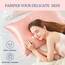 BEDELITE Satin-Kissenbezug für Haar und Haut, super weich und kühlend, ähnlich wie Seidenkissenbezüge, 2er-Pack, mit Hotelverschluss, Geschenk für Damen und Herren (50,8 x 66 cm Standardgröße, Koralle