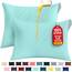 Utopia Bedding Premium 100% wasserdichter Kissenschutz mit Reißverschluss, King Size (2er-Set), Bettwanzen- und staubmilbendicht, mit Reißverschluss, Kissenbezüge, Spa-Blau