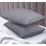 Utopia Bedding Waterproof Zippered Pillow Encasement – Pillow Protectors Jersey - 20 x 38 Inches (Pack of 2, King, Grey)