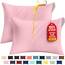 Utopia Bedding Premium 100% wasserdichter Kissenschutz mit Reißverschluss, King Size (2er-Set), Bettwanzen- und milbendicht, mit Reißverschluss, Rosa