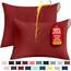 Utopia Bedding Premium 100% wasserdichter Kissenschutz mit Reißverschluss, King Size (2er-Set), Bettwanzen- und staubmilbendicht, mit Reißverschluss, Rot