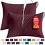 Utopia Bedding Premium 100% wasserdichter Kissenschutz mit Reißverschluss, Queen-Size-Größe (2er-Set), Bettwanzen- und milbendicht, mit Reißverschluss, Burgunderrot