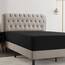 Empyrean Spannbettlaken für Doppelbett, Tiefe Taschen, 35,6-40,6 cm, ultraweiche Mikrofaser, lichtbeständig, schrumpffrei, knitterfrei, für Studentenwohnheime und Zuhause, Schwarz