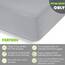 Cosmoplus Spannbettlaken für King-Size-Betten (kein Bettlaken oder Kissenbezüge), 4-Wege-Stretch-Mikro-Knit, für Standard-Matratzen und Luftbett-Matratzen von 20.3 cm bis 35.6 cm, Hellgrau