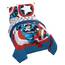 Jay Franco Marvel Comics Captain America Twin Bettwäsche-Set – 5-teiliges Bettwäsche-Set mit Bettlaken und Kissenbezügen – superweiche Avengers Kinderbettwäsche