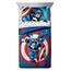 Jay Franco Marvel Comics Captain America Twin Bettwäsche-Set – 5-teiliges Bettwäsche-Set mit Bettlaken und Kissenbezügen – superweiche Avengers Kinderbettwäsche