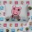 Piggy Join US 5 Piece Twin Size Bed Set - Includes Comforter & Sheet Set - Super Soft Fade Resistant Polyester (Official Piggy Product)