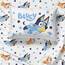 Bluey & Bingo Bettwäsche-Set für Doppelbett, 5-teiliges Bettwäsche-Set mit Bettlaken und Kissenbezügen, superweiche Wolken und Sterne, Kinderbettwäsche