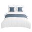AMBERIS Bett Läufer Single Layer Chenille Blau, Modern Style Bett Schals für Home Hotel Dekorationen (Kissenbezüge separat erhältlich)