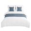 AMBERIS Bett Läufer Single Layer Chenille Blau, Modern Style Bett Schals für Home Hotel Dekorationen (Kissenbezüge separat erhältlich)