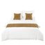 AMBERIS Bett Läufer Single Layer Chenille Braun, Modern Style Bett Schals für Home Hotel Dekorationen (Kissenbezüge separat erhältlich)
