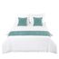 AMBERIS Bett Läufer Single Layer Chenille Blau-Grün, Modern Style Bett Schals für Home Hotel Dekorationen (Kissenbezüge separat erhältlich)