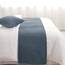 AMBERIS Bett Läufer Single Layer Chenille Blau, Modern Style Bett Schals für Home Hotel Dekorationen (Kissenbezüge separat erhältlich)