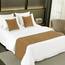 AMBERIS Bett Läufer Single Layer Chenille Braun, Modern Style Bett Schals für Home Hotel Dekorationen (Kissenbezüge separat erhältlich)