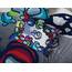 Among Us Space Splatter 5-teiliges Queen-Size-Bettwäsche-Set – inklusive Bettdecke und Bettlaken-Set – superweiche, lichtbeständige Mikrofaser (offizielles Produkt unter uns)