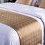QRGMKL Neue einfarbige Bettläufer weiche, hautfreundliche Bettschals Hochpräzise geometrische Jacquard-Bettwäsche-Schutz-Tagesdecke für das Heimschlafzimmer Hotel-Gold A||210X50cm for 1.5m Bed