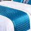 QRGMKL Neue einfarbige Bettläufer weiche, hautfreundliche Bettschals Hochpräzise geometrische Jacquard-Bettwäsche-Schutz-Tagesdecke für das Heimschlafzimmer Hotel-Blue C||2 Pillowcases(50X50cm)