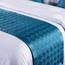 QRGMKL Neue einfarbige Bettläufer weiche, hautfreundliche Bettschals Hochpräzise geometrische Jacquard-Bettwäsche-Schutz-Tagesdecke für das Heimschlafzimmer Hotel-Blue A||210X50cm for 1.5m Bed
