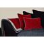McAlister Textiles Alston Chenille | Überwurf 265cm x 300cm in Rot mit Grau | Decke für Sofa, Bett, Sessel, Picknick