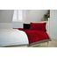 McAlister Textiles Alston Chenille | Überwurf 265cm x 300cm in Rot mit Grau | Decke für Sofa, Bett, Sessel, Picknick