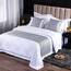 QRGMKL Neue einfarbige Bettläufer weiche, hautfreundliche Bettschals Hochpräzise geometrische Jacquard-Bettwäsche-Schutz-Tagesdecke für das Heimschlafzimmer Hotel-Grey C||2 Pillowcases(50X50cm)