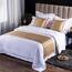 QRGMKL Neue einfarbige Bettläufer weiche, hautfreundliche Bettschals Hochpräzise geometrische Jacquard-Bettwäsche-Schutz-Tagesdecke für das Heimschlafzimmer Hotel-Gold A||2 Pillowcases(50X50cm)