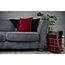 McAlister Textiles Alston Chenille | Überwurf 265cm x 300cm in Rot mit Grau | Decke für Sofa, Bett, Sessel, Picknick