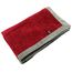 McAlister Textiles Alston Chenille | Überwurf 265cm x 300cm in Rot mit Grau | Decke für Sofa, Bett, Sessel, Picknick