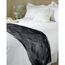 Schnittmuster aus Satin in Relief Bett Runners Schwarz