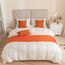 Guest Ruyunlai Bettläufer & Schals orange,Weich Mode Satin Bettlaufer für Gästehaus Hotel Schlafzimmer Dekoration 2 Kissenbezüge(45X45cm)