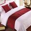 Bettläufer, Doppelbett, weicher Samtdekor, Bettbezug, rot, Luxus-Tagesdecke, Bettläufer für Fußbett, Schal, Bettendtuch für Hotel, Schlafzimmer, Hochzeitszimmer, 210 x 50 cm