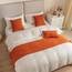 Morbuy Bettläufer und Kissen Bezug, Muschelmuster Jacquard Bettschal für den Fuß des Bettes Luxus Weicher Bettlaufer Schlafzimmer für Gästehaus Hotel Schlafzimme (30x50cm (Kissenbezug),orange)