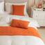 Morbuy Bettläufer und Kissen Bezug, Muschelmuster Jacquard Bettschal für den Fuß des Bettes Luxus Weicher Bettlaufer Schlafzimmer für Gästehaus Hotel Schlafzimme (45x180cm (Bettläufer),orange)