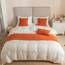Morbuy Bettläufer und Kissen Bezug, Muschelmuster Jacquard Bettschal für den Fuß des Bettes Luxus Weicher Bettlaufer Schlafzimmer für Gästehaus Hotel Schlafzimme (30x50cm (Kissenbezug),orange)