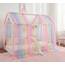 WANFASO Regenbogen-Betthimmel für Mädchen, durchsichtige Twin-Baldachin-Bettvorhänge mit Lichtern, Prinzessinnen-Baldachin-Schal für Mädchen-Schlafzimmer-Dekoration (2 Paneele)