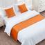 QRGMKL Premium Samt Bettläufer Tagesdecke, weich kein verblassender Bettschal Läufer für Schlafzimmer Hochzeitszimmer Home Hotel Bettwäsche Dekorationen-Orange||210X50cm for 1.5m Bed