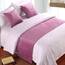 QRGMKL Premium Samt Bettläufer Tagesdecke, weich kein verblassender Bettschal Läufer für Schlafzimmer Hochzeitszimmer Home Hotel Bettwäsche Dekorationen-Pink||260X50cm for 2m Bed